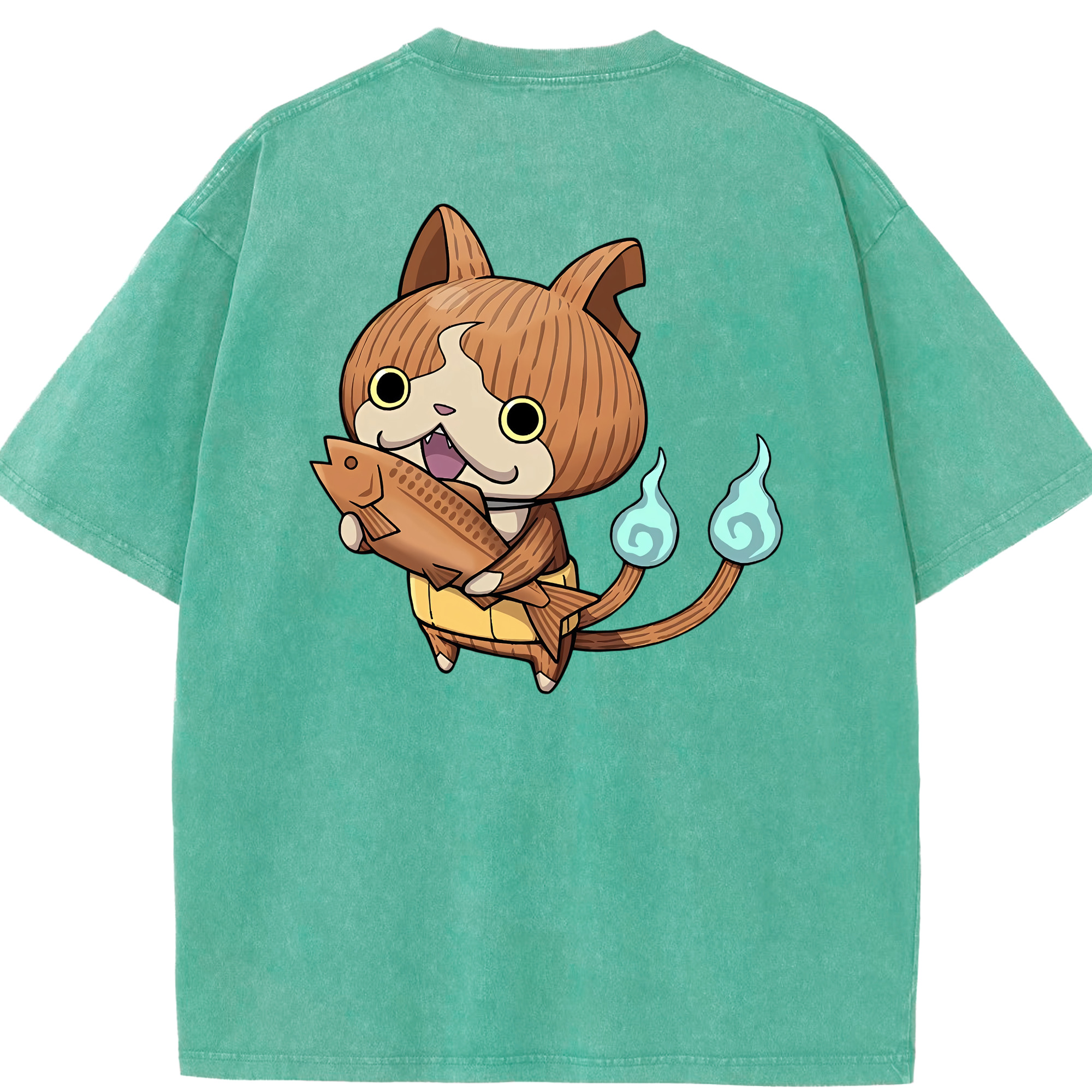 （画像用） 妖怪ウォッチ Yo-kai Watch 綿100% ヴィンテージ風 半袖Tシャツ（背面プリント）